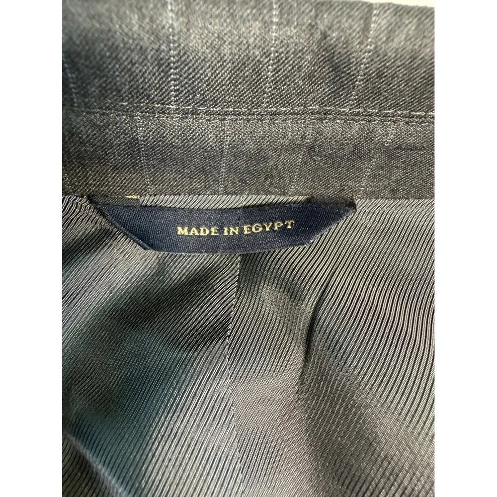 Banana‎ Republic Mens 46R Blazer Sport Coat Dark Charcoal Pinstripe 207755-00
